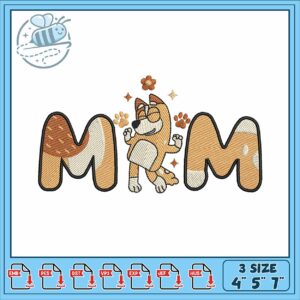 Bluey dancing great embroidery, bluey episode list​​ embroidery