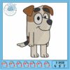 Bluey dog mom cartoon embroidery, bluey family​ embroidery