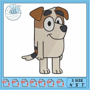 Bluey dog jack embroidery, bluey season 2​​​ embroidery