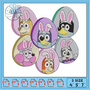 Bluey friends easter embroidery, bluey season 1​​ embroidery