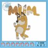 Bluey head cartoon embroidery, bingo from bluey​ embroidery
