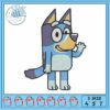 Bluey happy mum dance embroidery, bluey figures​​​ embroidery