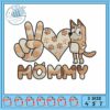 Bluey mom doing great embroidery, bluey clothes​ embroidery