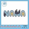 Bluey mom hello heart embroidery, bluey clipart​ embroidery