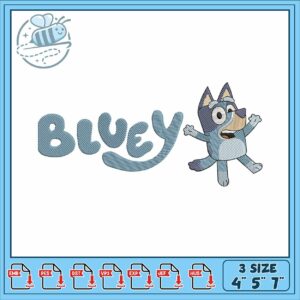 Bluey the cartoon embroidery, bluey backpack​ embroidery