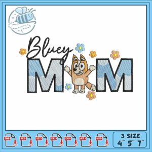 Bluey the logo design embroidery, new bluey episodes​​ embroidery