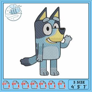 Bluey wear glass embroidery, bluey live​​​​ embroidery