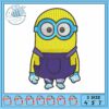 Bob the minion happy embroidery, minion costume​​​ embroidery