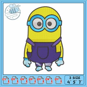 Bob the minion art design embroidery, minions​​ embroidery