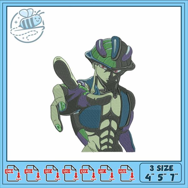 Bold Character Embroidery Design for Crafting Fun