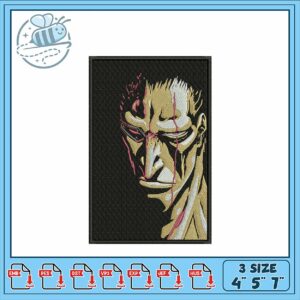 Bold Character Embroidery Design for Creative Projects