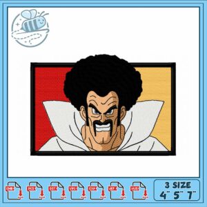 Bold Embroidery Design Character with Afro Style