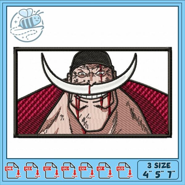 Bold Embroidery Design Featuring Unique Character Art
