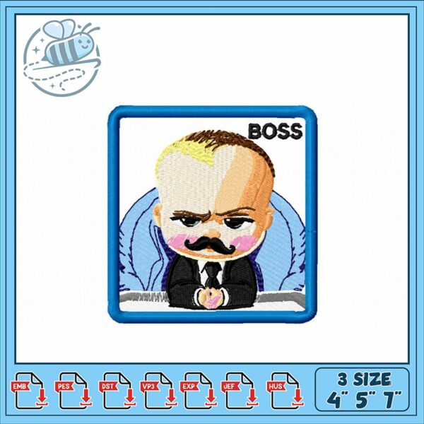 Boss Baby Embroidery Design for Unique Projects