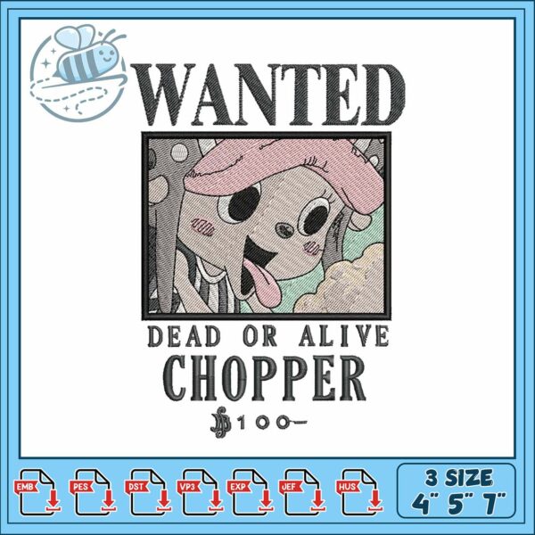 Bounty chopper embroidery , chopper one piece​​​ ​embroidery