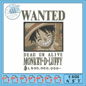 Bounty luffy embroidery 