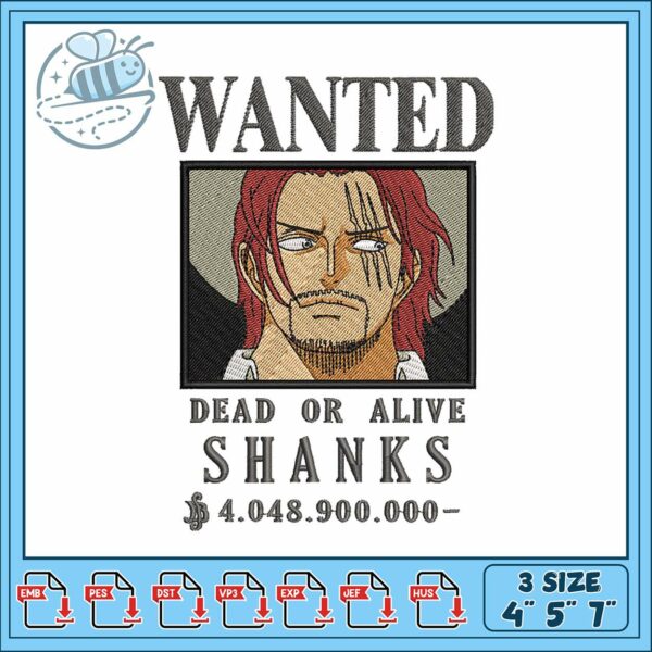 Bounty shanks embroidery , shanks one piece​​ ​embroidery