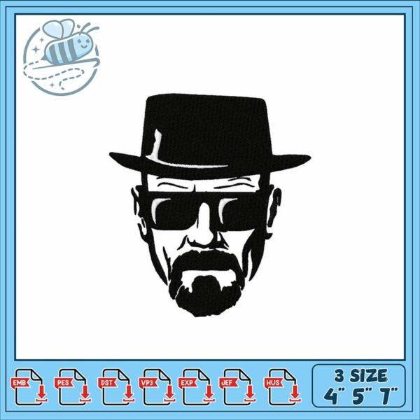 Breaking Bad Inspired Embroidery Design 3 Sizes