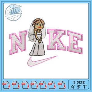 Bride Nike Embroidery Design