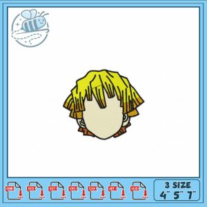 Bright Cartoon Style Embroidery Design Three Sizes