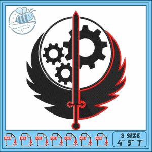 Brother hood logo art embroidery