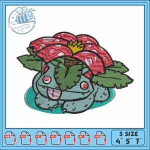 Bubasaur pokemon art embroidery, pokemon natures​ ​embroidery
