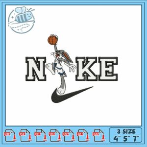 Bugs Bunny Basketball Embroidery Design Digital File