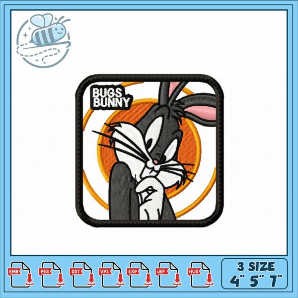 Bugs Bunny Embroidery Design for Craft Projects
