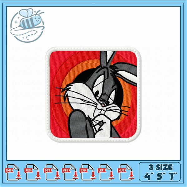 Bugs Bunny Embroidery Design for Creative Projects