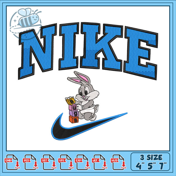 Bugs Bunny Nike Embroidery Design