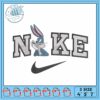 Bugs Bunny Nike Logo Embroidery Design File 3 Sizes