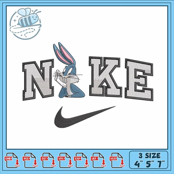 Bugs Bunny Nike Embroidery Design for Creative Projects