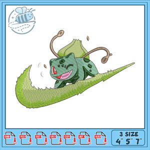 Bulbasaur Embroidery Design Digital Download Files