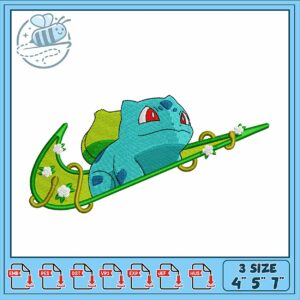 Bulbasaur Embroidery Design for Creative Projects
