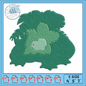 Bulbasaur art pokemon embroidery, pokemon anime​​ ​embroidery