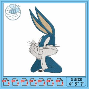 Bunny art design embroidery