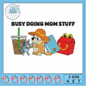 Busy mom stuff embroidery