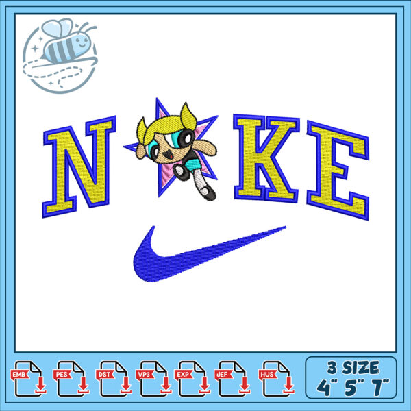 Buttercup Nike Embroidery Design