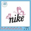 Butterfly Nike Logo Embroidery Design for Projects