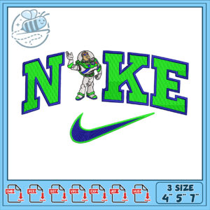 Buzz Lightyear Nike Embroidery Design File Set