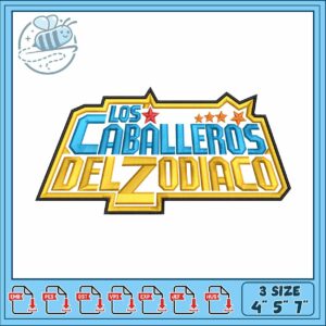 Caballeros del zodiaco logo embroidery