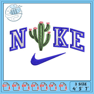 Cactus Nike Embroidery Design