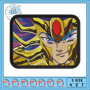 Cancer deathmask smile embroidery