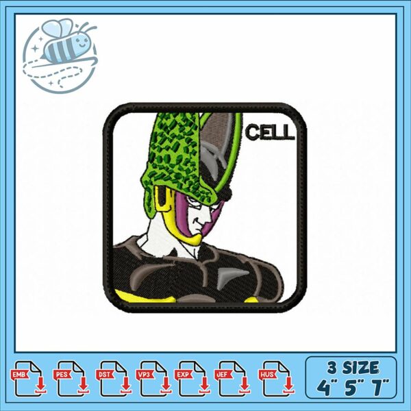 Cell Embroidery Design for Creative Projects 4x5x7