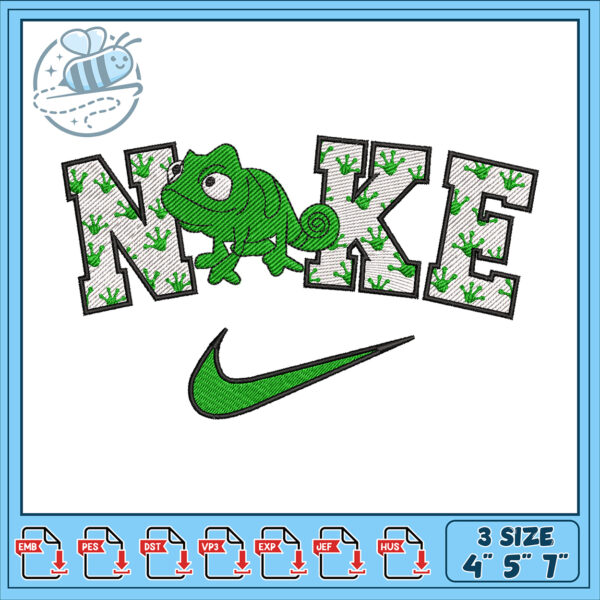 Chameleon Nike Embroidery Design