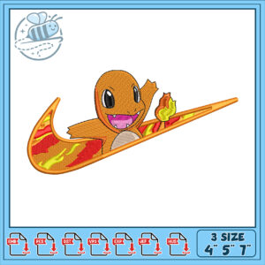 Charmander Nike Embroidery Design