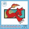 Charizard pokemon embroidery, pokemon charizard​ embroidery