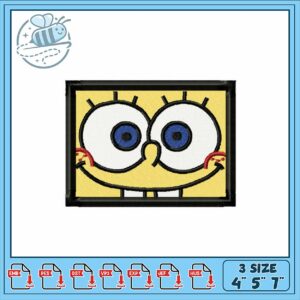 Cheerful SpongeBob SquarePants Embroidery Design File