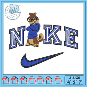 Chipmunk Nike Embroidery Design