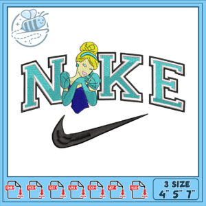 Cinderella Nike Embroidery Design